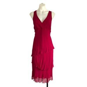 Jonathan Martin Studio Red Tiered Dress: Size 16